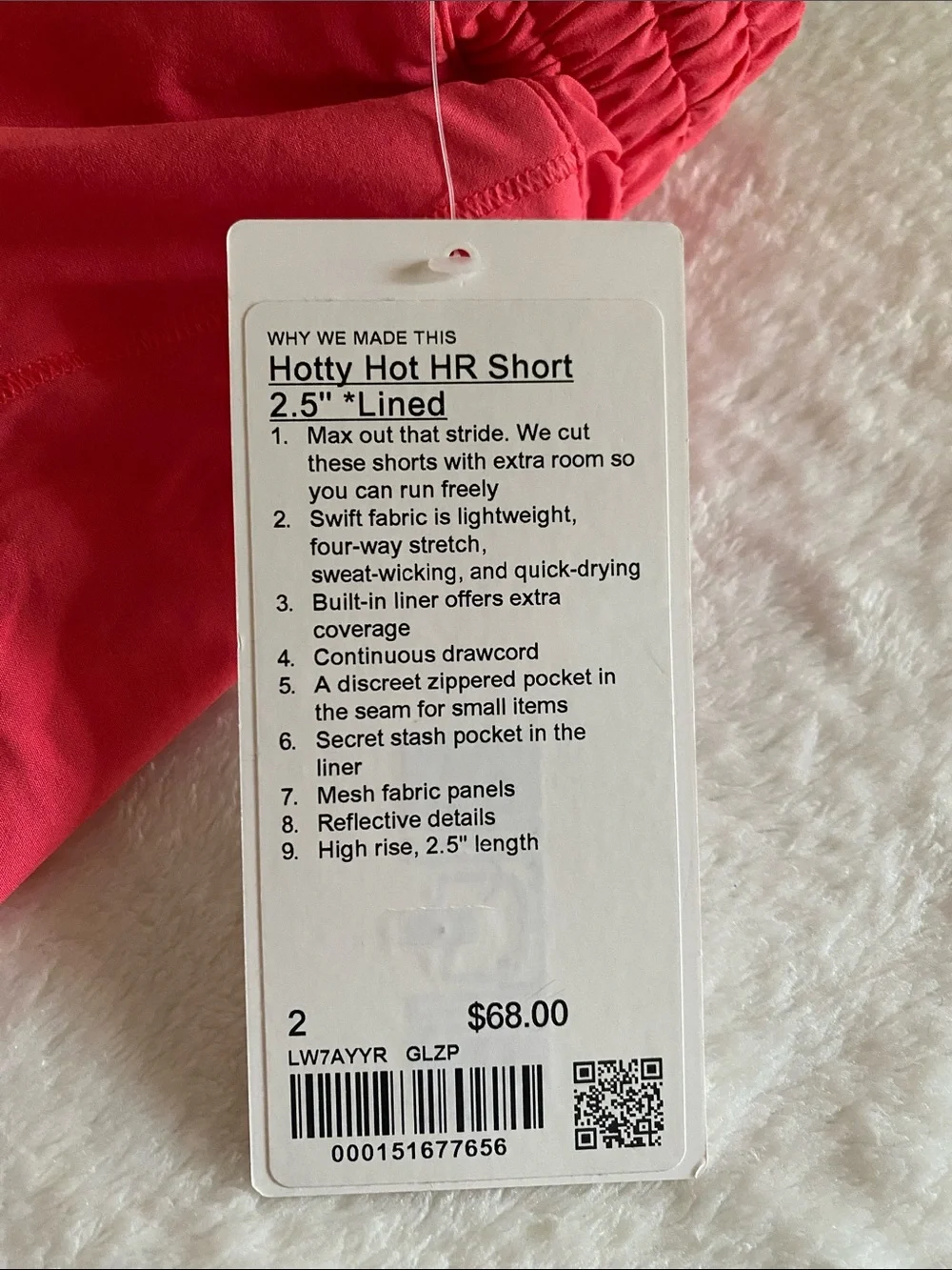 Lululemon Hotty Hot High-Rise Short 2.5